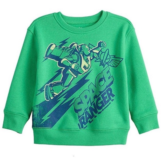 jumping beans Other - Disney Toddler Boys Space Ranger Sweatshirt 3T‎ Green Buzz Lightyear Fleece Crew
